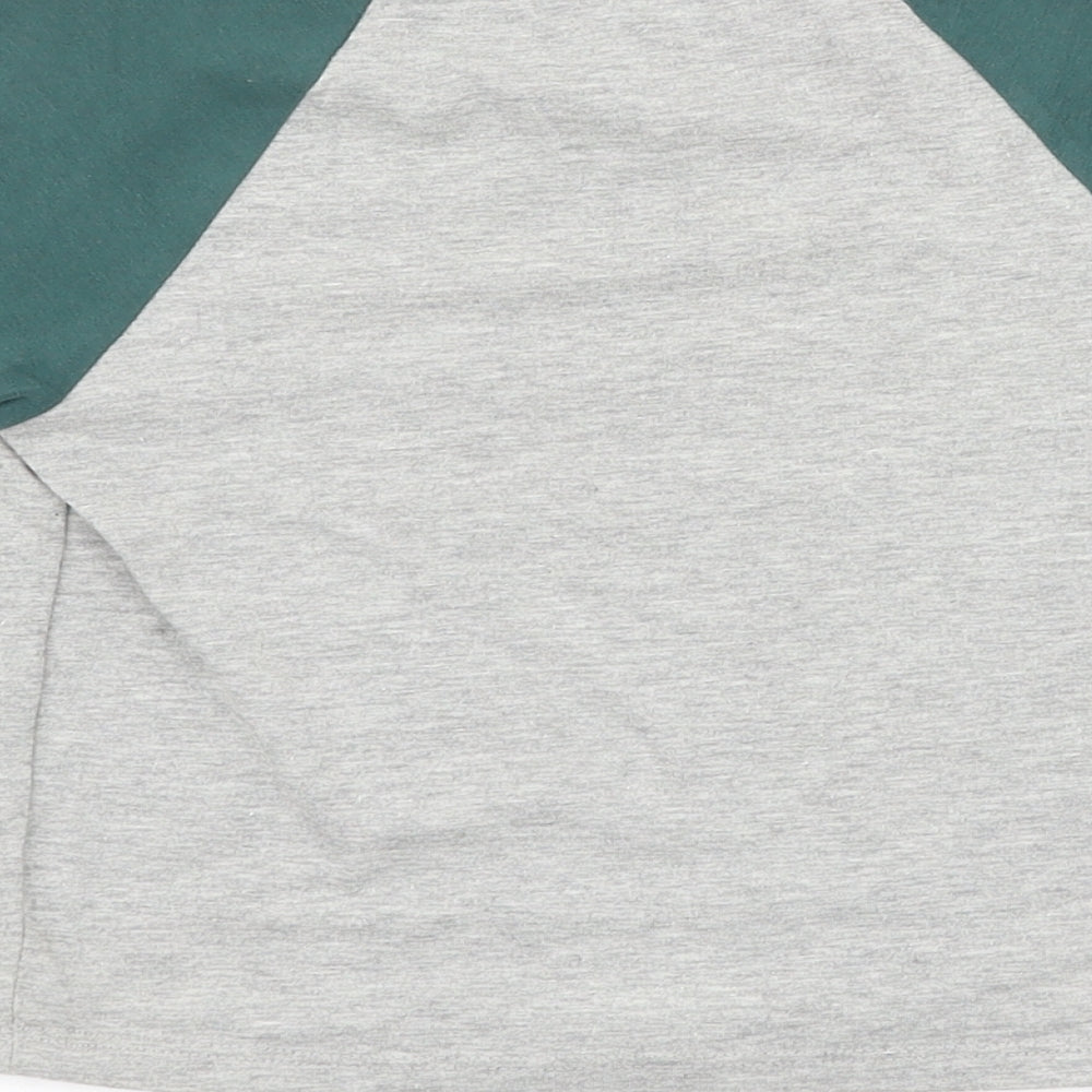 New Look Girls Grey Cotton Basic T-Shirt Size 9 Years Round Neck Pullover - Chicago