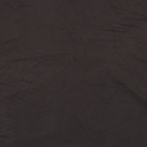 Roman Originals Womens Brown Viscose Basic T-Shirt Size L V-Neck