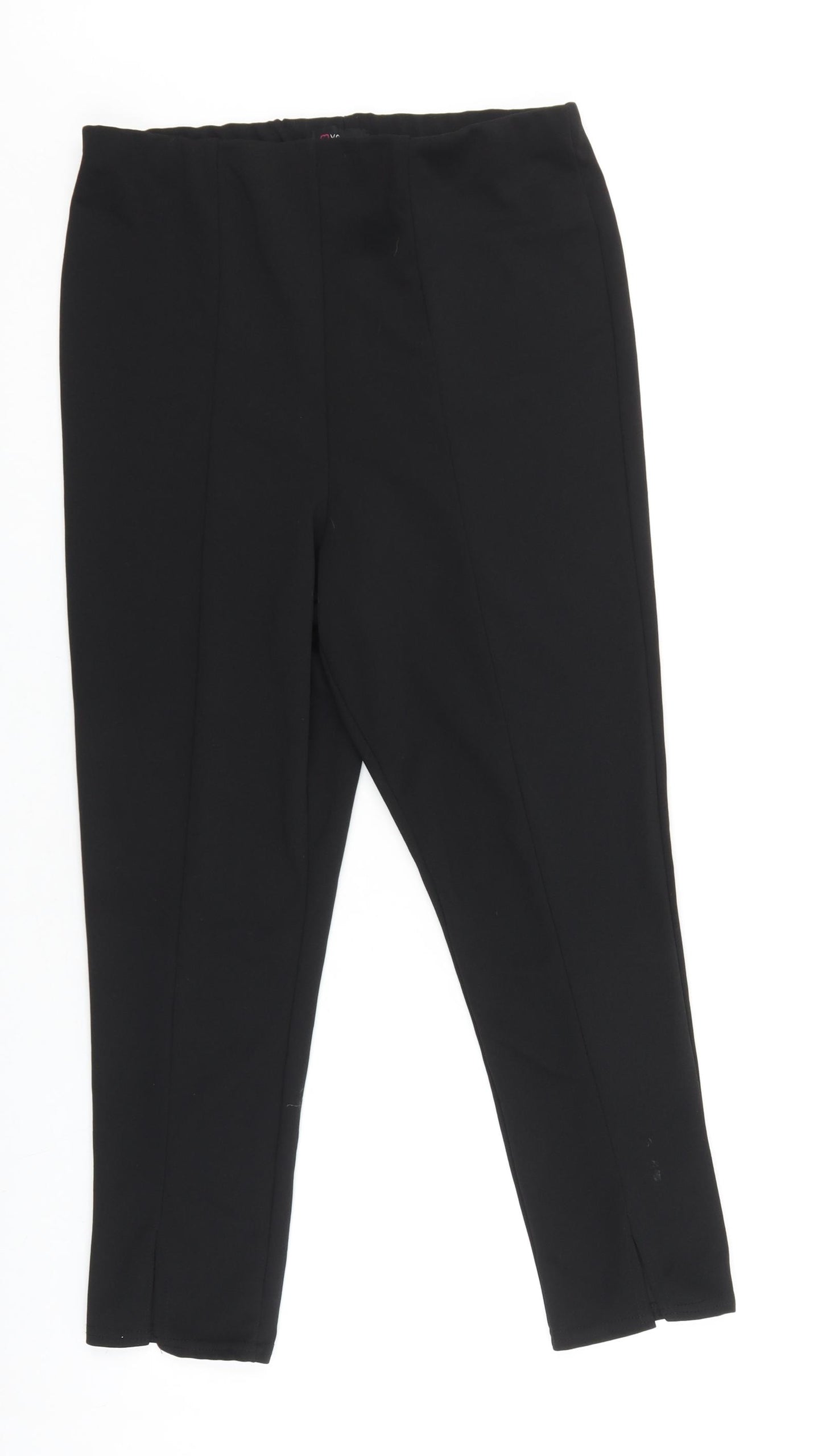 Love Yours Womens Black Polyester Trousers Size 16 L24 in Regular