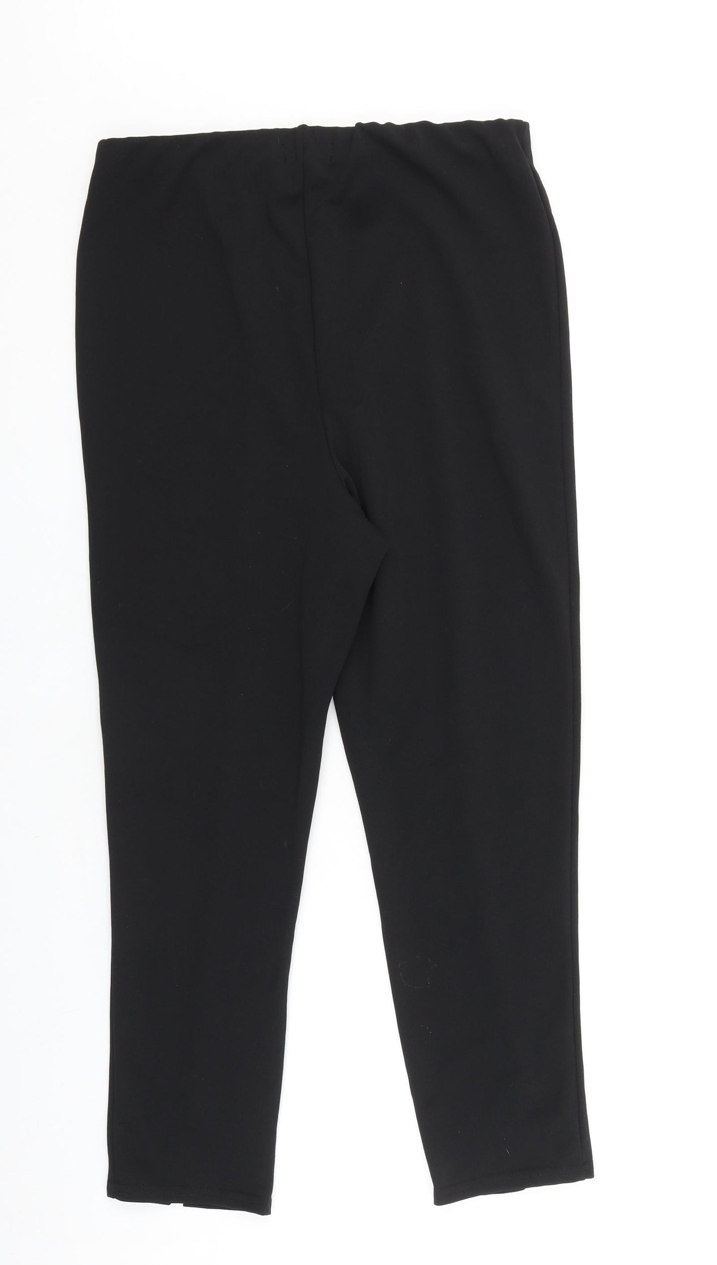 Love Yours Womens Black Polyester Trousers Size 16 L24 in Regular