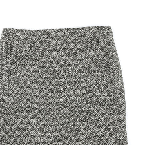Gap Womens Gold Herringbone Polyester Trumpet Skirt Size S Zip