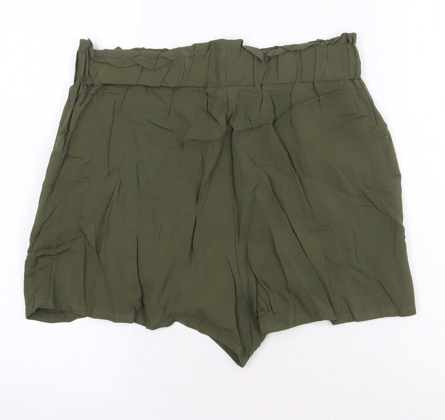 Primark Womens Green Viscose Culotte Shorts Size 12 Regular