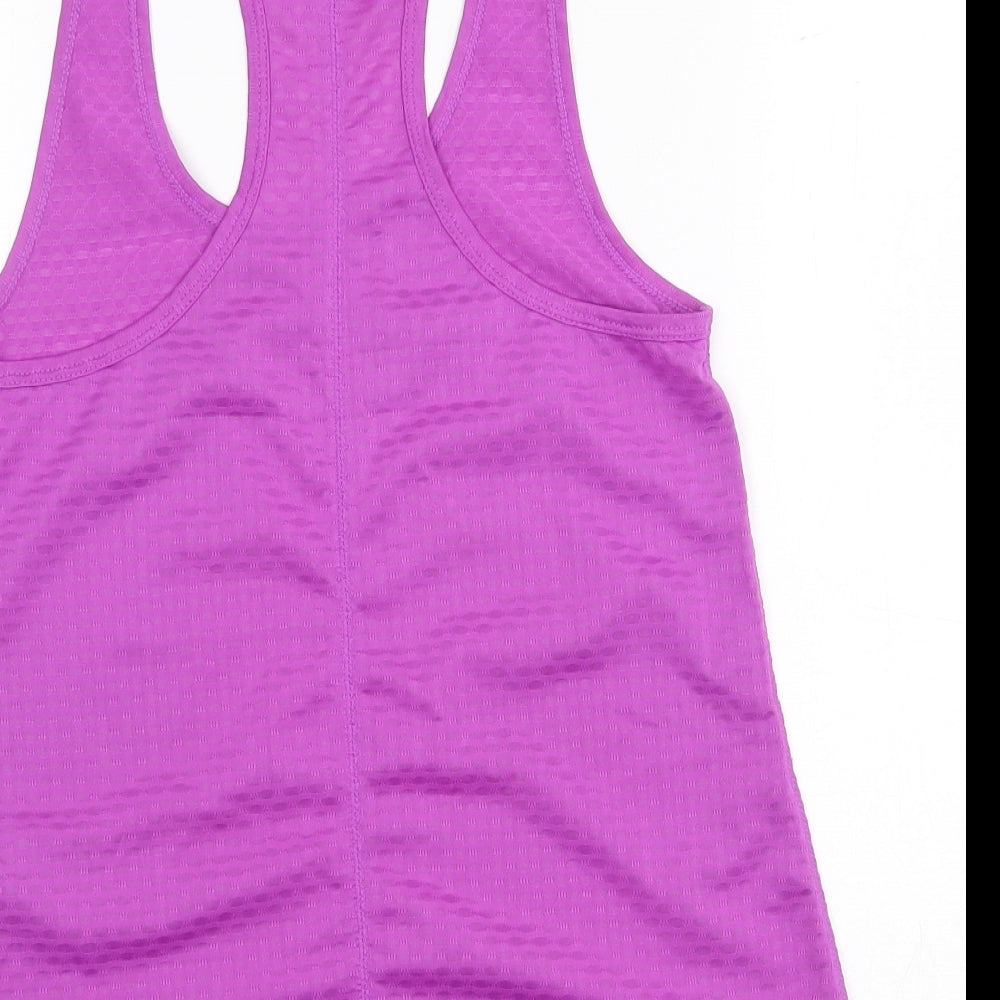 New Look Womens Purple Polyester Basic Tank Size S Scoop Neck Pullover - Racerback