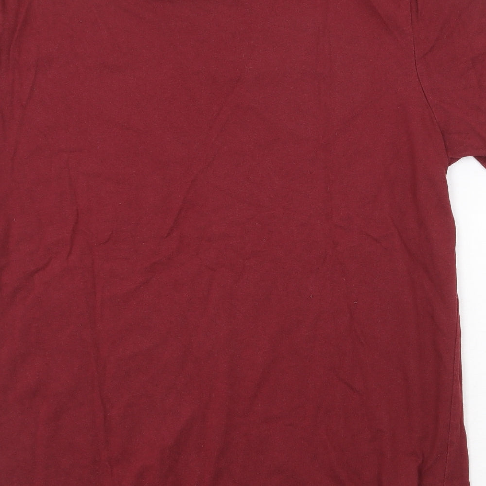 Gap Mens Red Cotton T-Shirt Size M Round Neck - Ocean Drive
