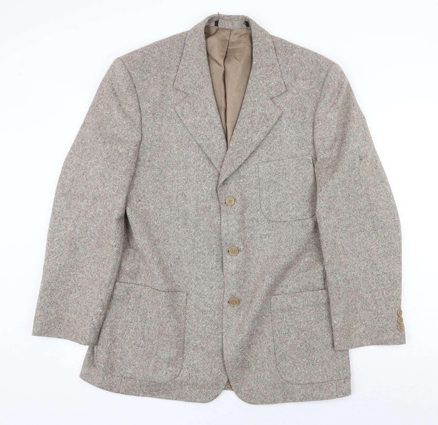 Preworn Mens Brown Wool Jacket Blazer Size 40