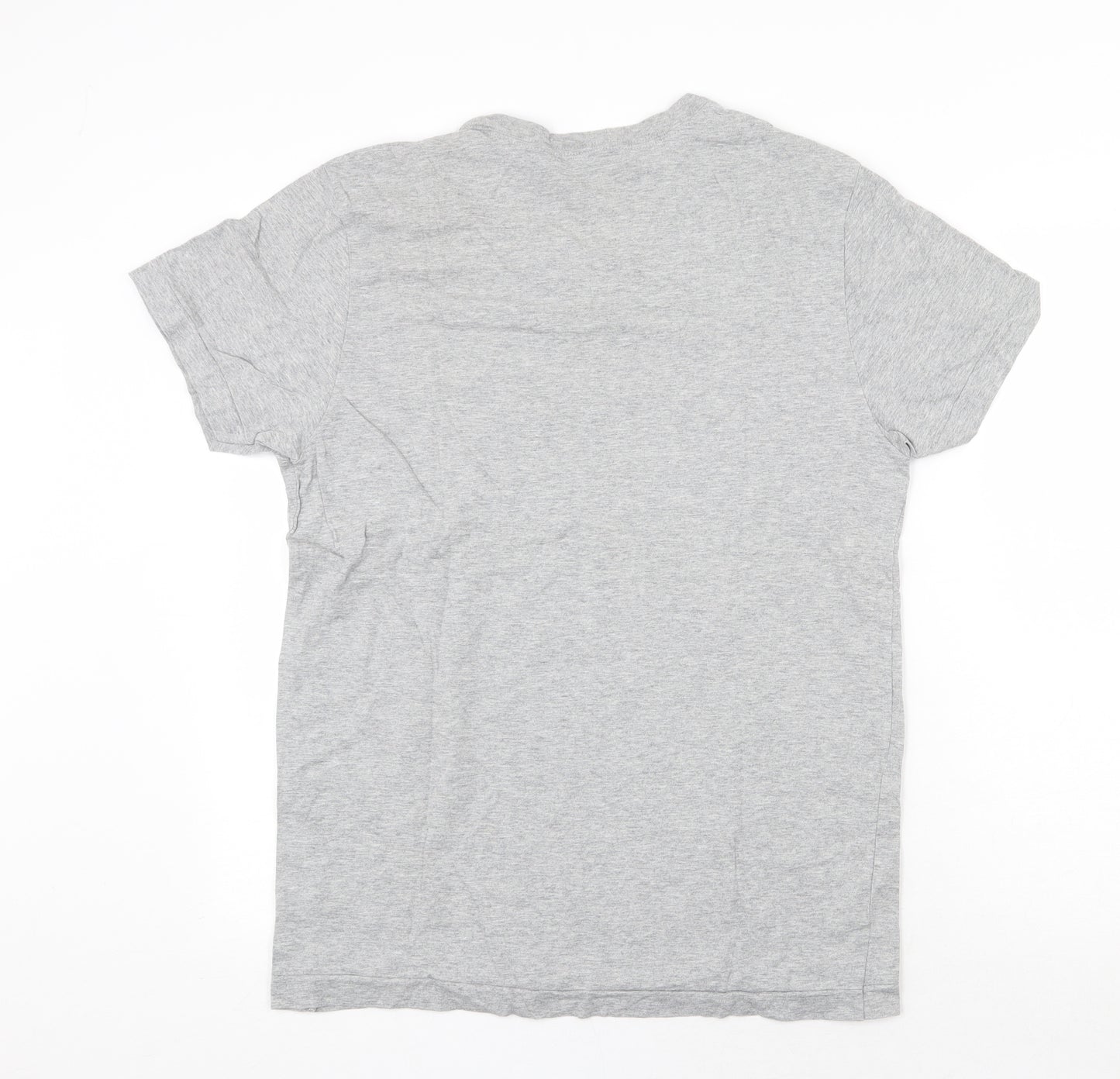 Gap Mens Grey Cotton T-Shirt Size M Round Neck