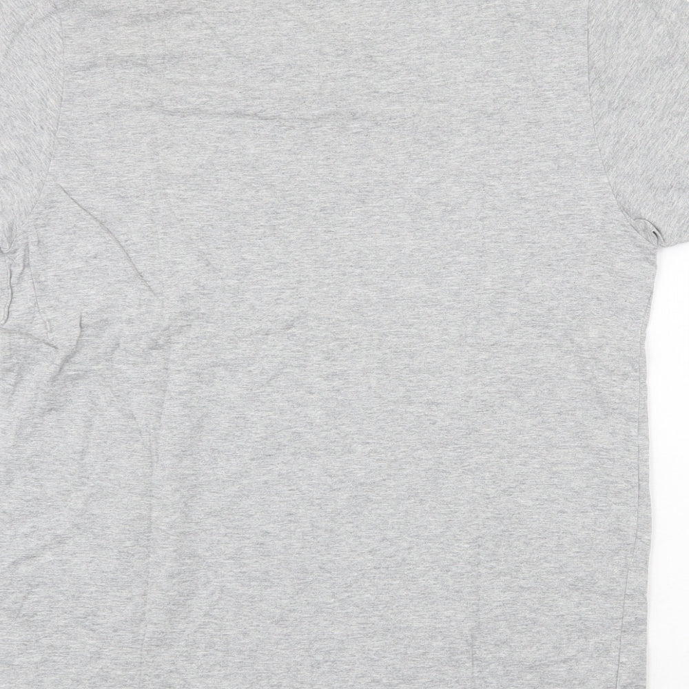 Gap Mens Grey Cotton T-Shirt Size M Round Neck