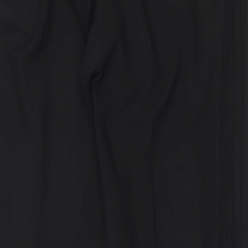 Marks and Spencer Womens Black Polyester Trousers Size 14 Regular Zip