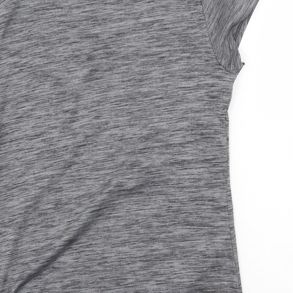 Preworn Womens Grey Polyester Basic T-Shirt Size M Scoop Neck Pullover