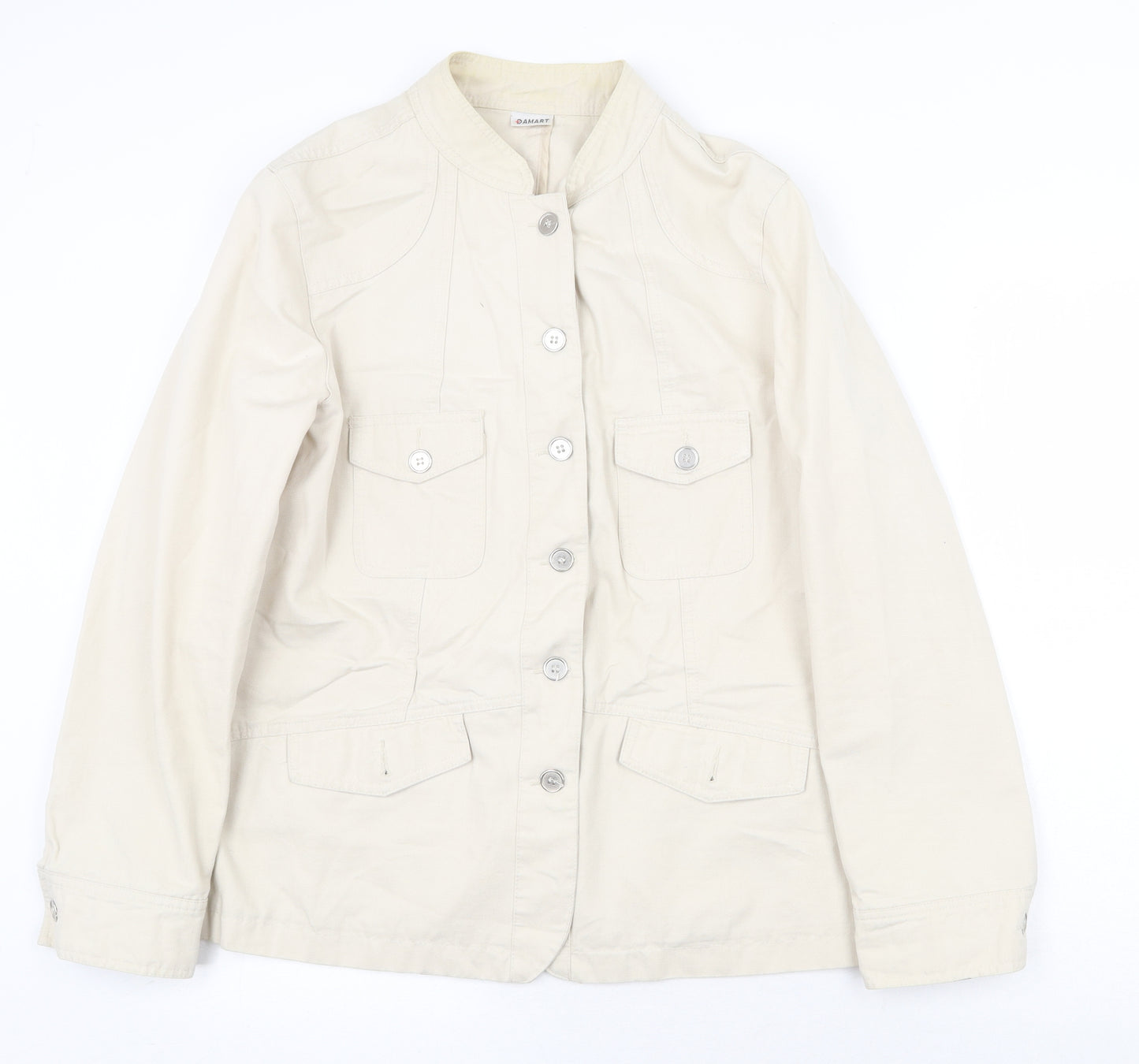 Damart Womens Beige Jacket Size 18 Button