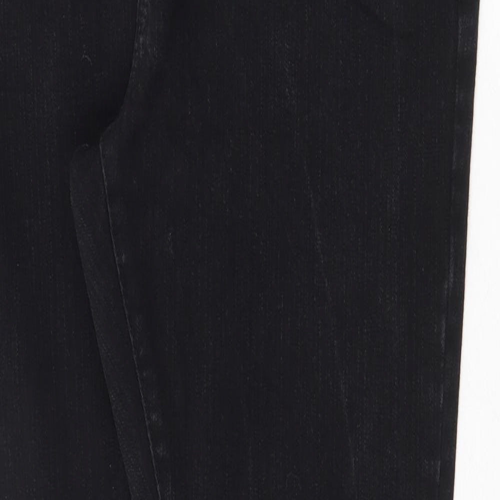 Denim & Co. Womens Black Cotton Skinny Jeans Size 16 Regular Zip