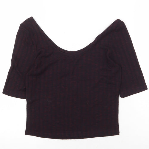 New Look Womens Red Polyester Basic Blouse Size 10 Off the Shoulder