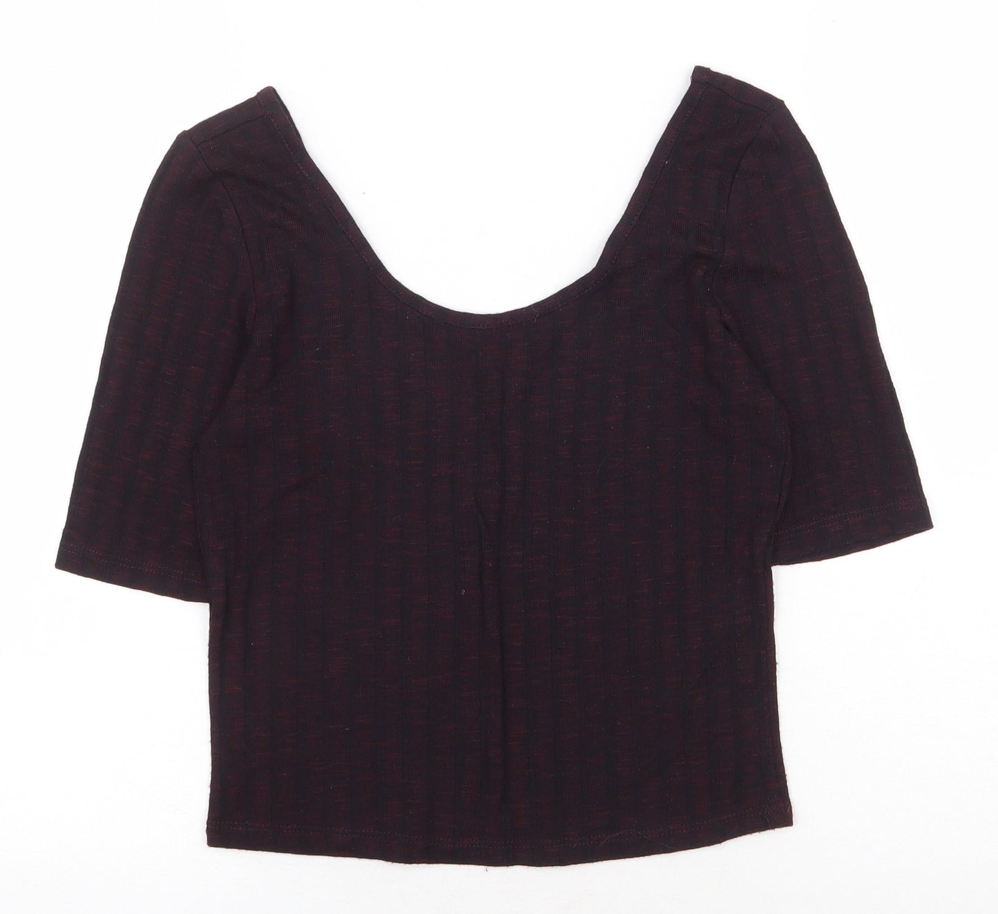 New Look Womens Red Polyester Basic Blouse Size 10 Off the Shoulder
