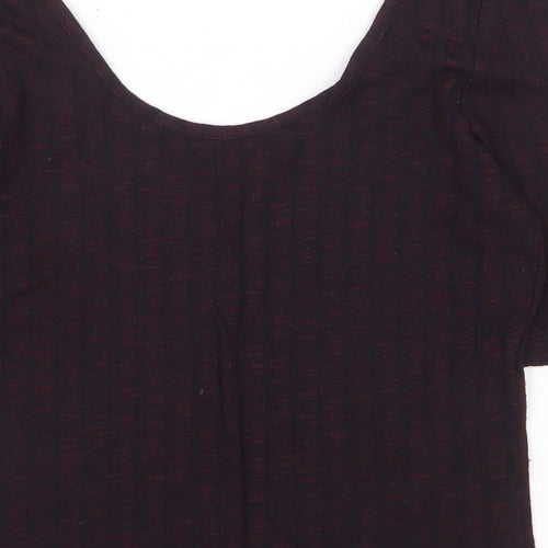 New Look Womens Red Polyester Basic Blouse Size 10 Off the Shoulder