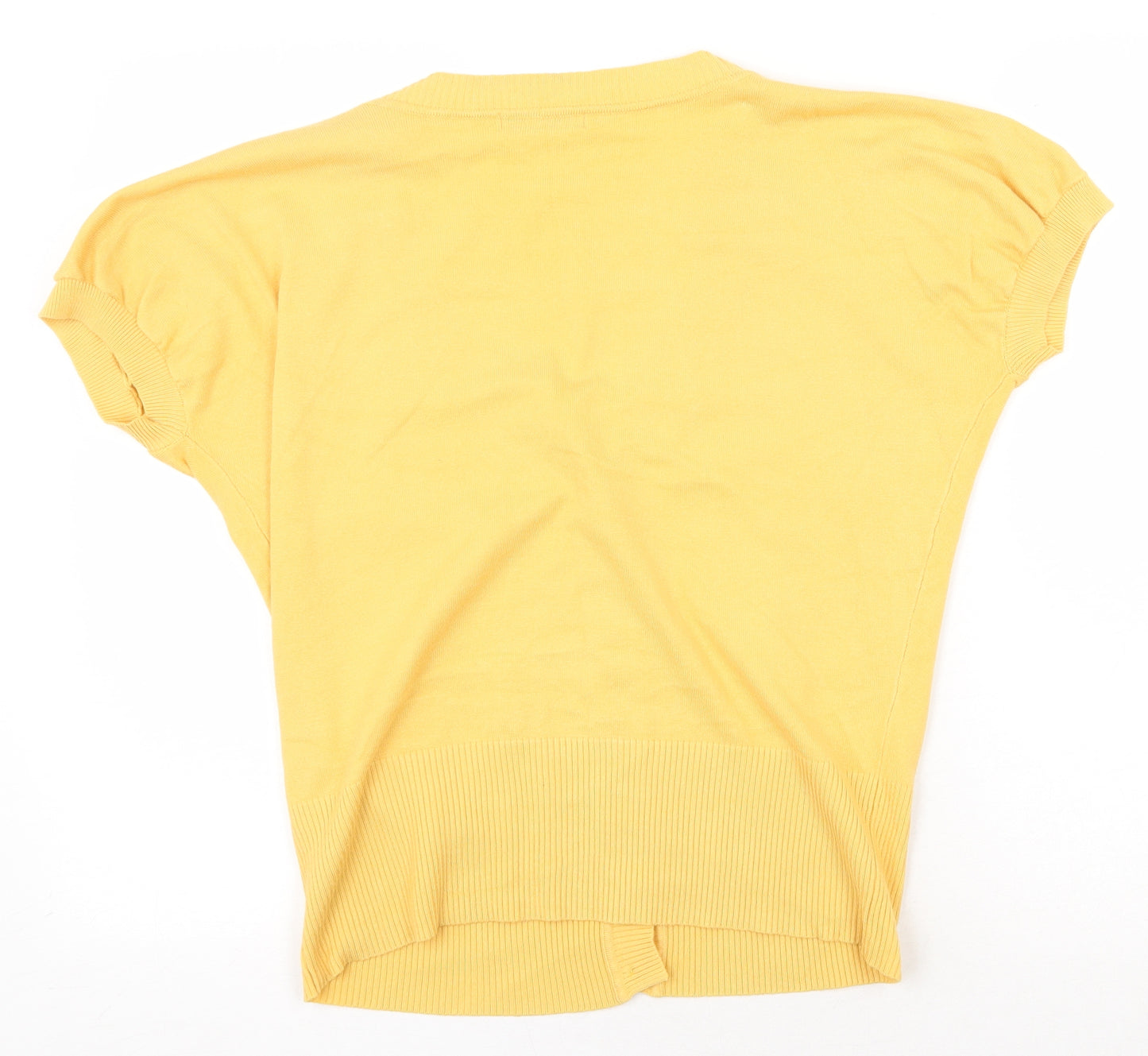 George Womens Yellow V-Neck Viscose Cardigan Jumper Size 16