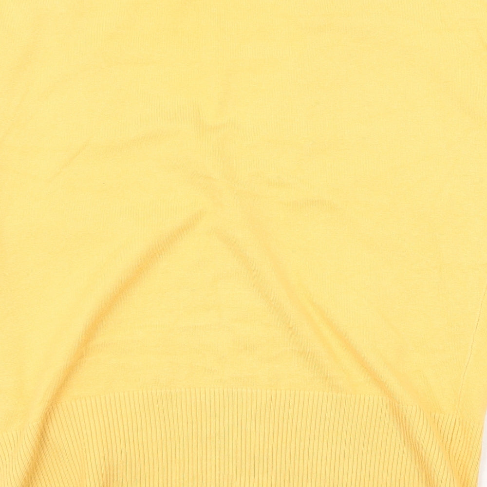 George Womens Yellow V-Neck Viscose Cardigan Jumper Size 16