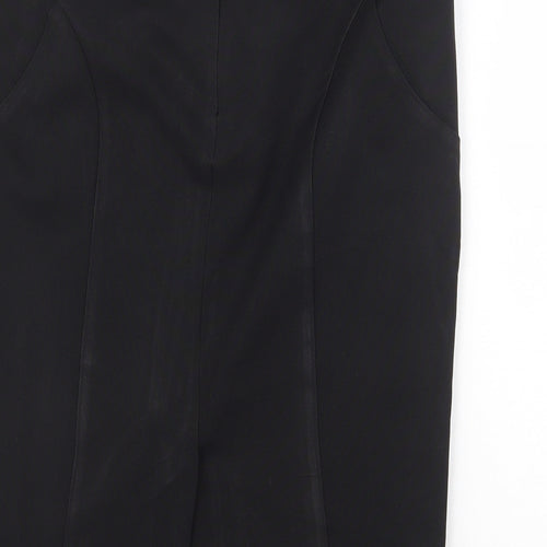 E-vie Womens Black Polyester Straight & Pencil Skirt Size 10 Zip