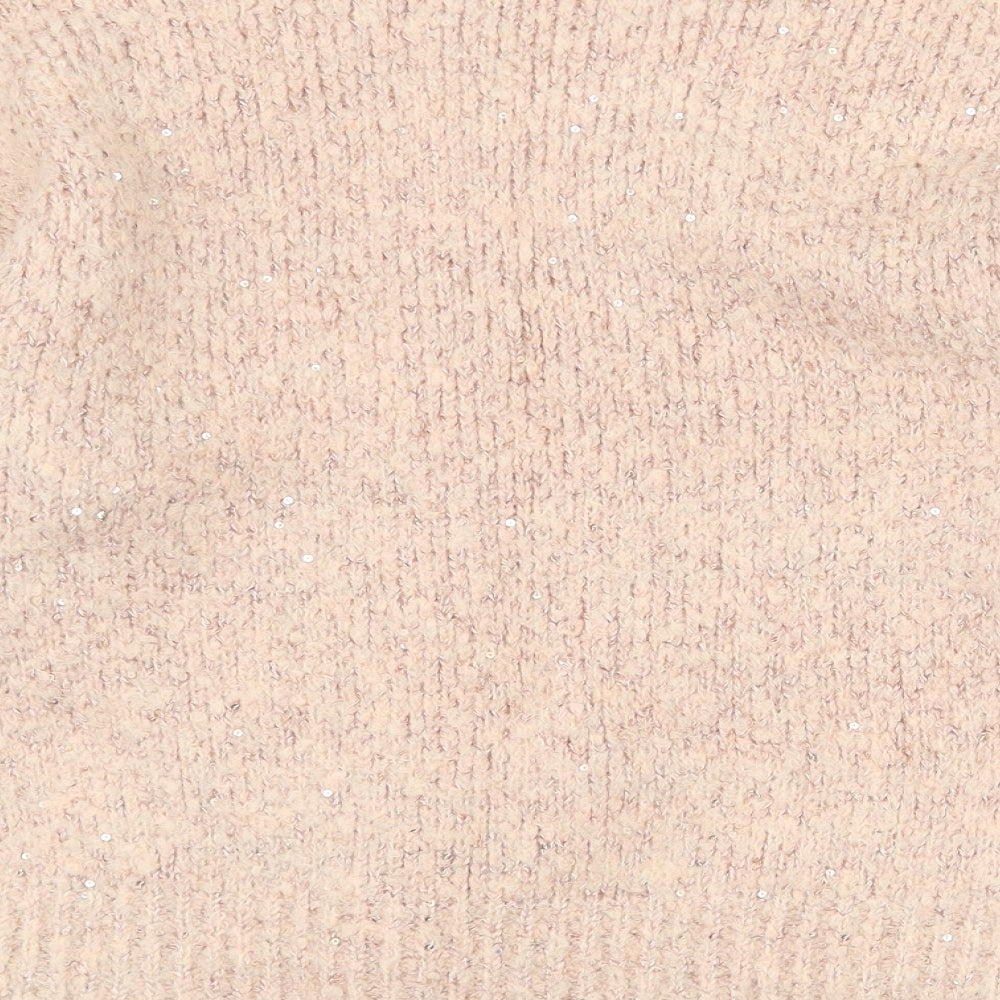 F&F Womens Pink Boat Neck Polyester Pullover Jumper Size 8