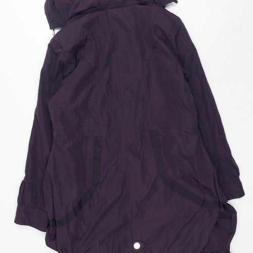 Rendez Vou Womens Purple Parka Coat Size 14 Zip