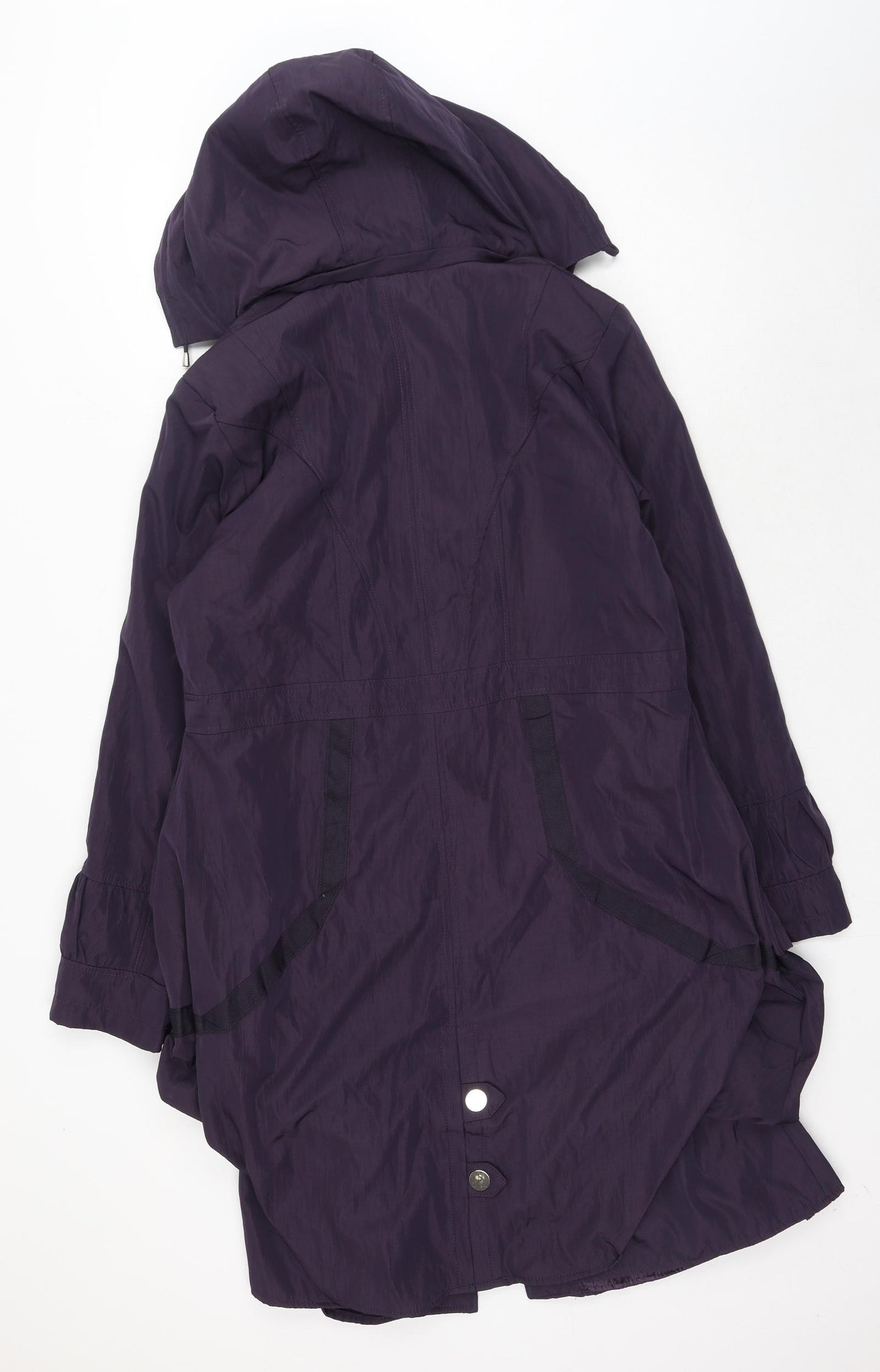 Rendez Vou Womens Purple Parka Coat Size 14 Zip