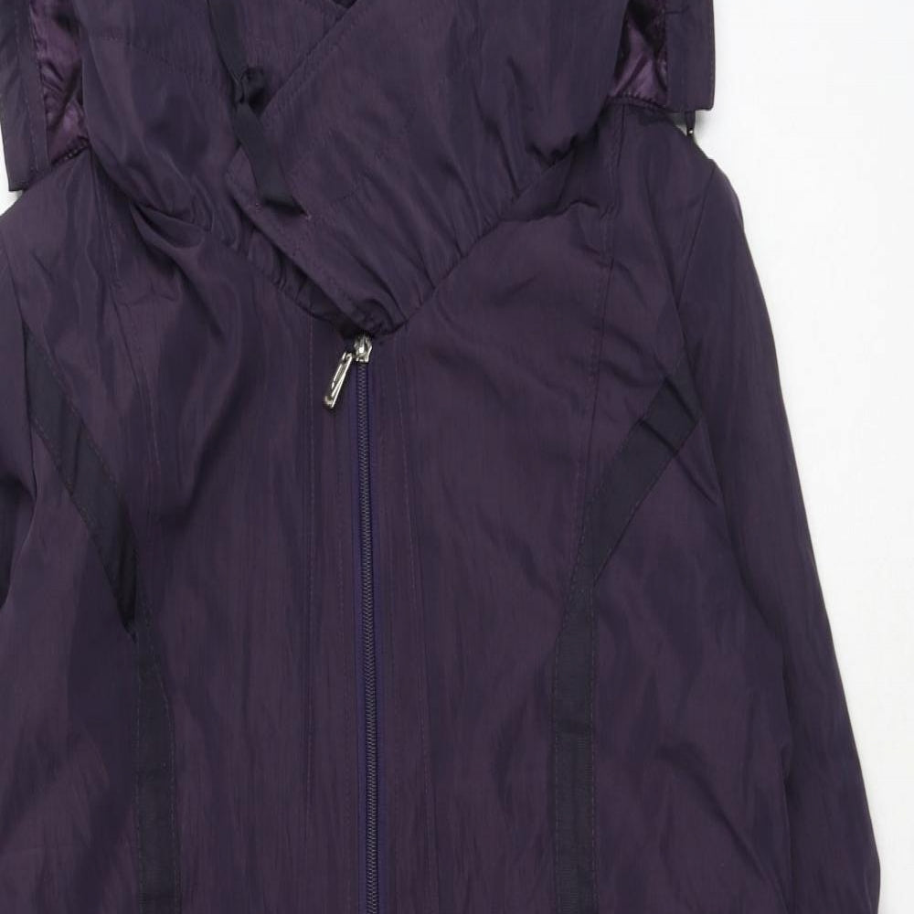 Rendez Vou Womens Purple Parka Coat Size 14 Zip