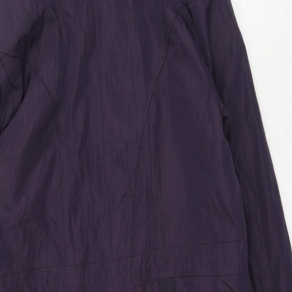 Rendez Vou Womens Purple Parka Coat Size 14 Zip