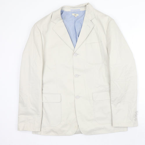 Cotton Traders Mens Beige Polyester Jacket Blazer Size 42