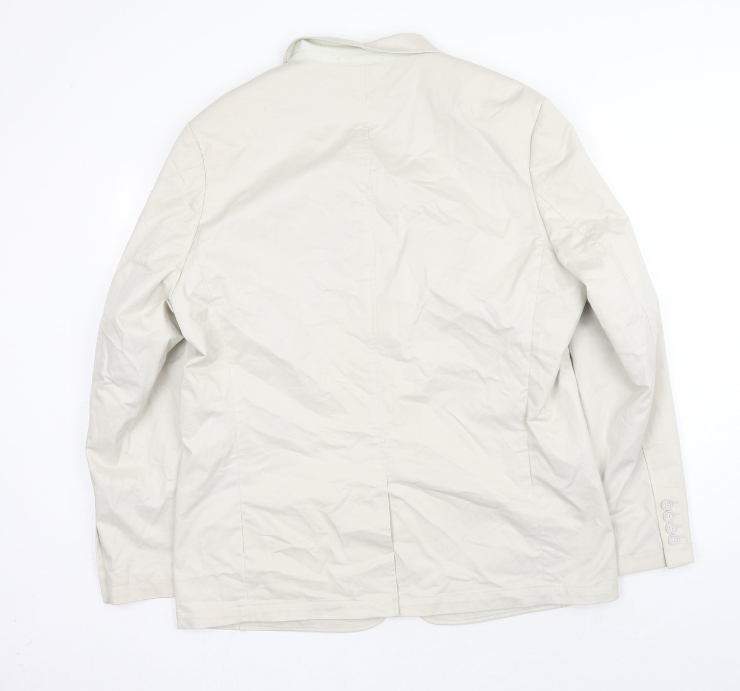 Cotton Traders Mens Beige Polyester Jacket Blazer Size 42