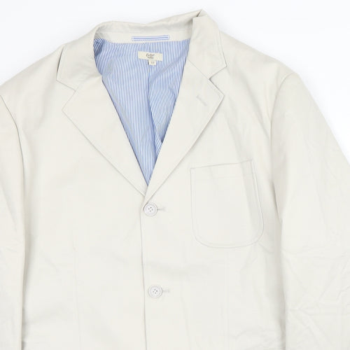 Cotton Traders Mens Beige Polyester Jacket Blazer Size 42
