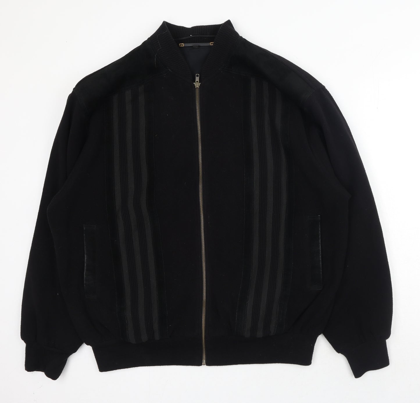 Preworn Mens Black Polyester Full Zip Sweatshirt Size XL