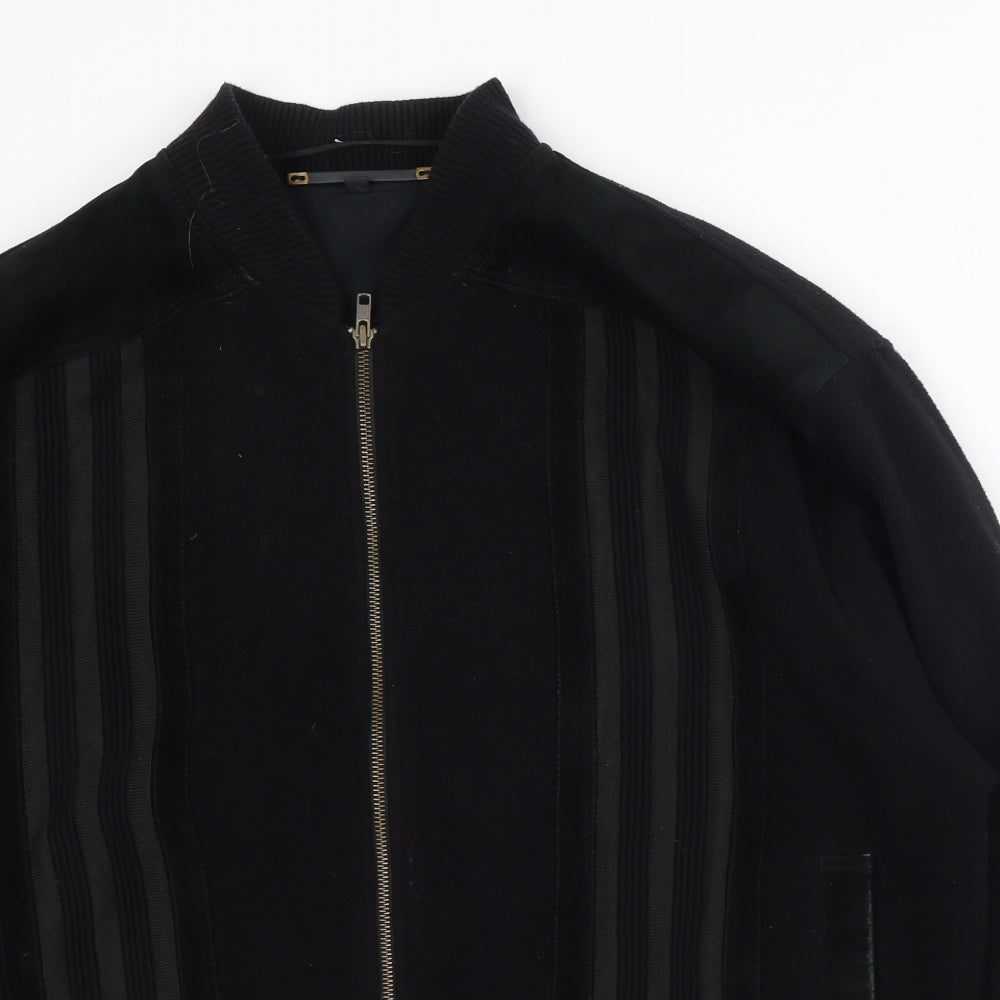 Preworn Mens Black Polyester Full Zip Sweatshirt Size XL