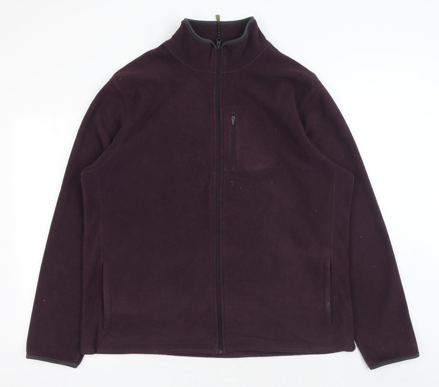 Marks and Spencer Mens Purple Polyester Full Zip Sweatshirt Size L