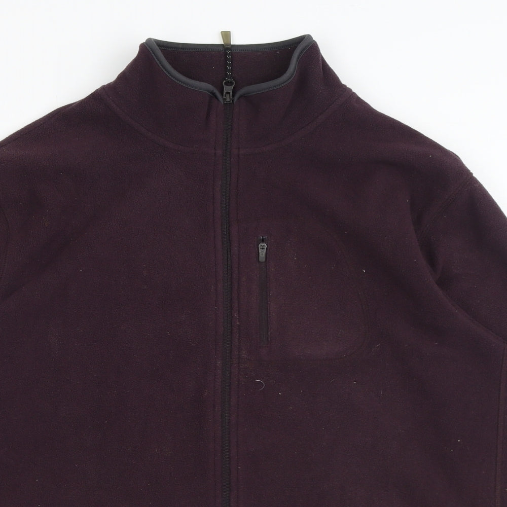 Marks and Spencer Mens Purple Polyester Full Zip Sweatshirt Size L