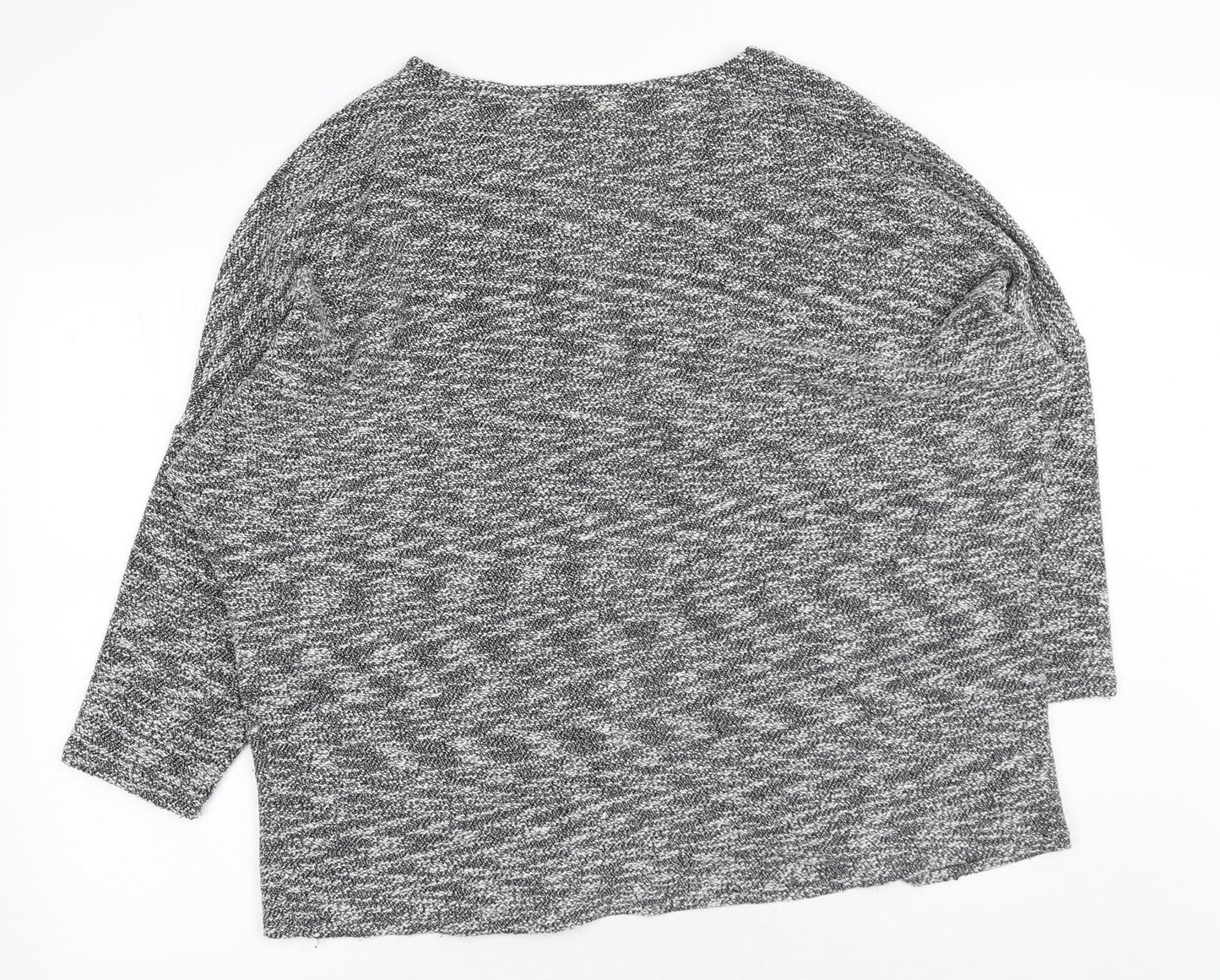 Atmosphere Womens Grey V-Neck Polyester Cardigan Jumper Size M