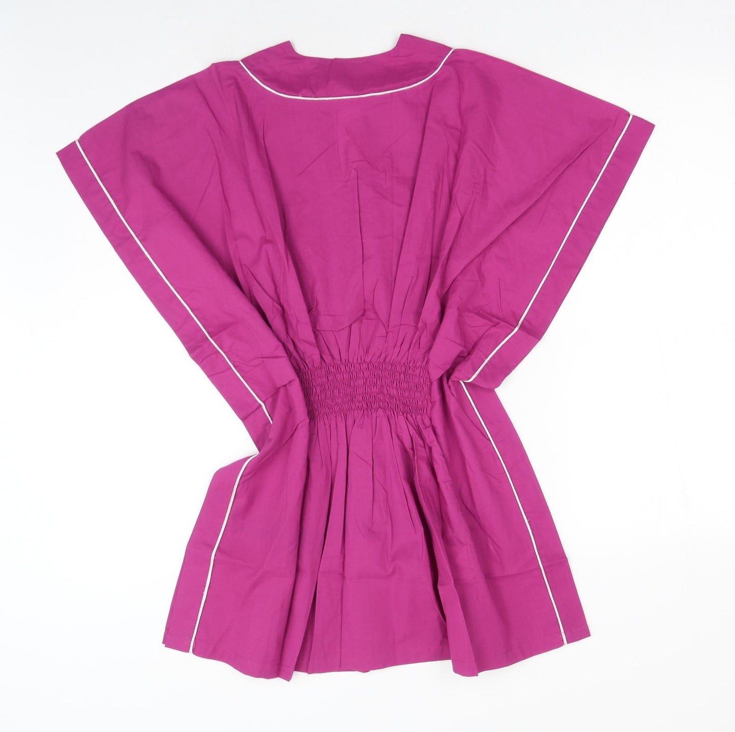 Spirit of Arabia Womens Pink Geometric Cotton Basic Blouse Size M V-Neck