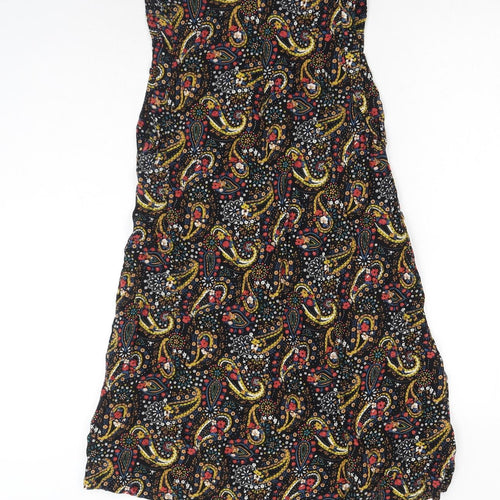 Cooperative Womens Black Paisley Viscose Basic Blouse Size S Collared