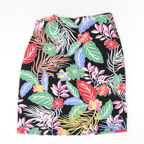 Cynthia Rowley Womens Multicoloured Floral Rayon Wrap Skirt Size M Tie