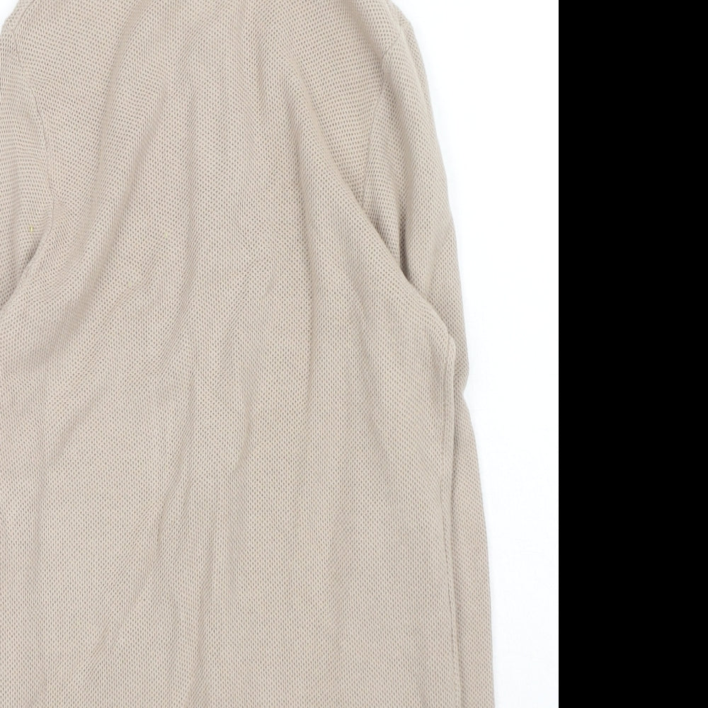 TU Mens Beige Cotton Full Zip Hoodie Size S