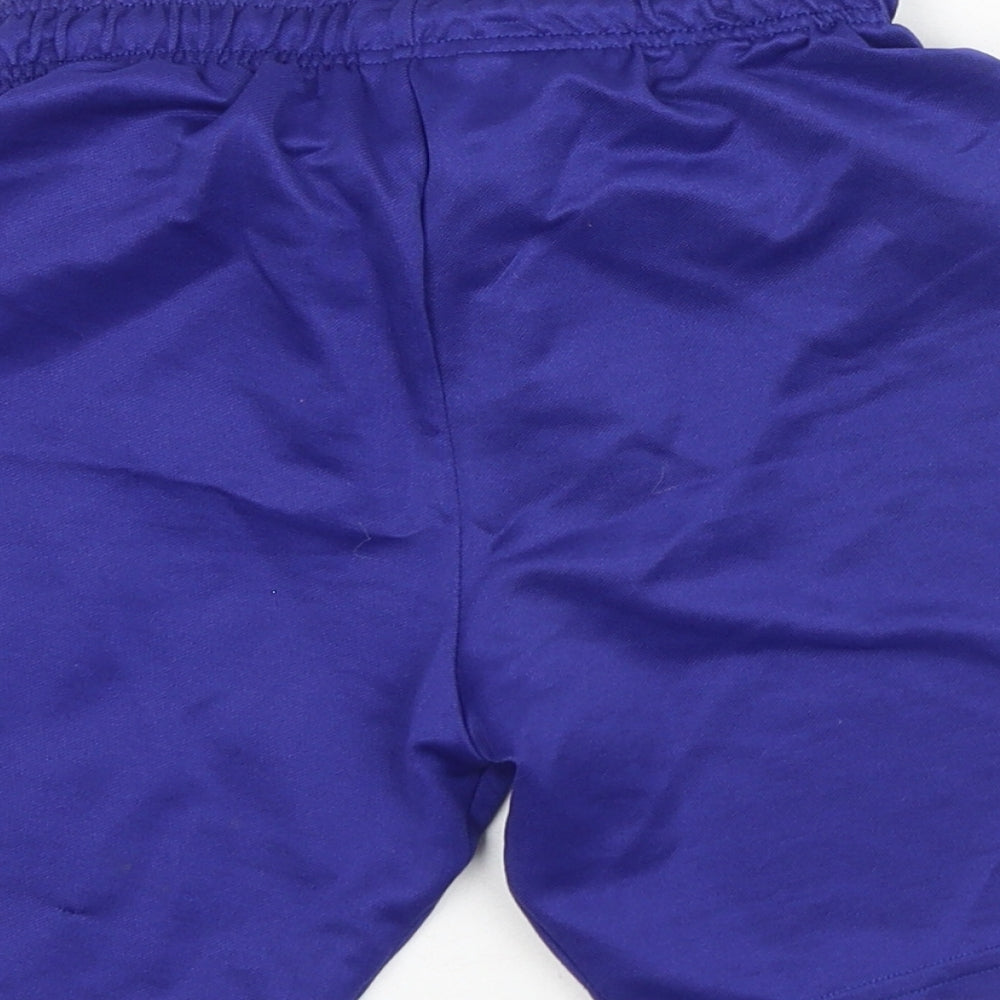 Tesco Boys Blue Polyester Sweat Shorts Size 7-8 Years Regular Drawstring - Daffy Duck This Means War