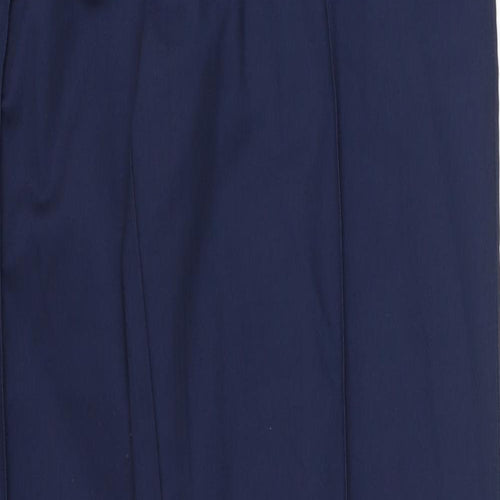 Tulip Womens Blue Cotton Trousers Size 30 in Regular Button