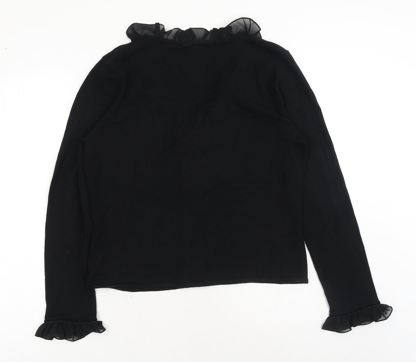 Kaliko Womens Black V-Neck Viscose Cardigan Jumper Size 14