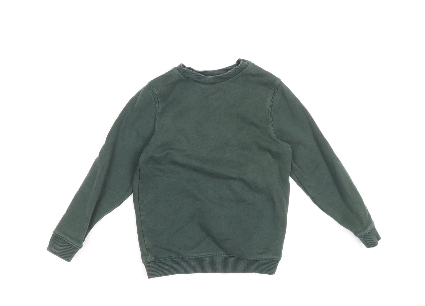TU Boys Green Cotton Pullover Sweatshirt Size 6 Years Pullover
