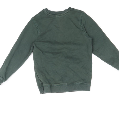 TU Boys Green Cotton Pullover Sweatshirt Size 6 Years Pullover