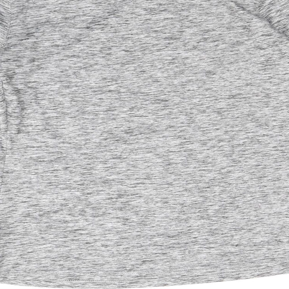 TU Womens Grey Polyester Basic T-Shirt Size 12 Scoop Neck Pullover