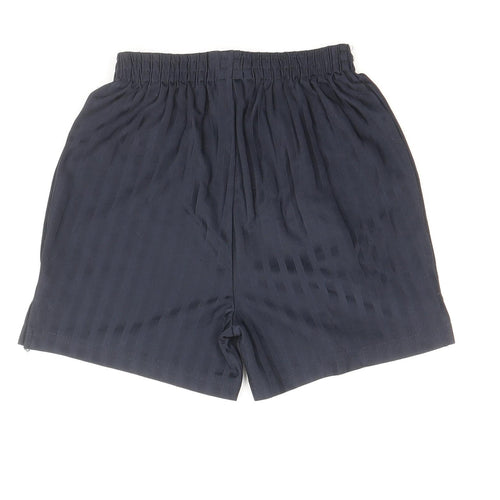 TU Boys Blue Striped Polyester Sweat Shorts Size 6 Years Regular Drawstring