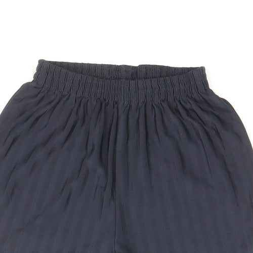 TU Boys Blue Striped Polyester Sweat Shorts Size 6 Years Regular Drawstring