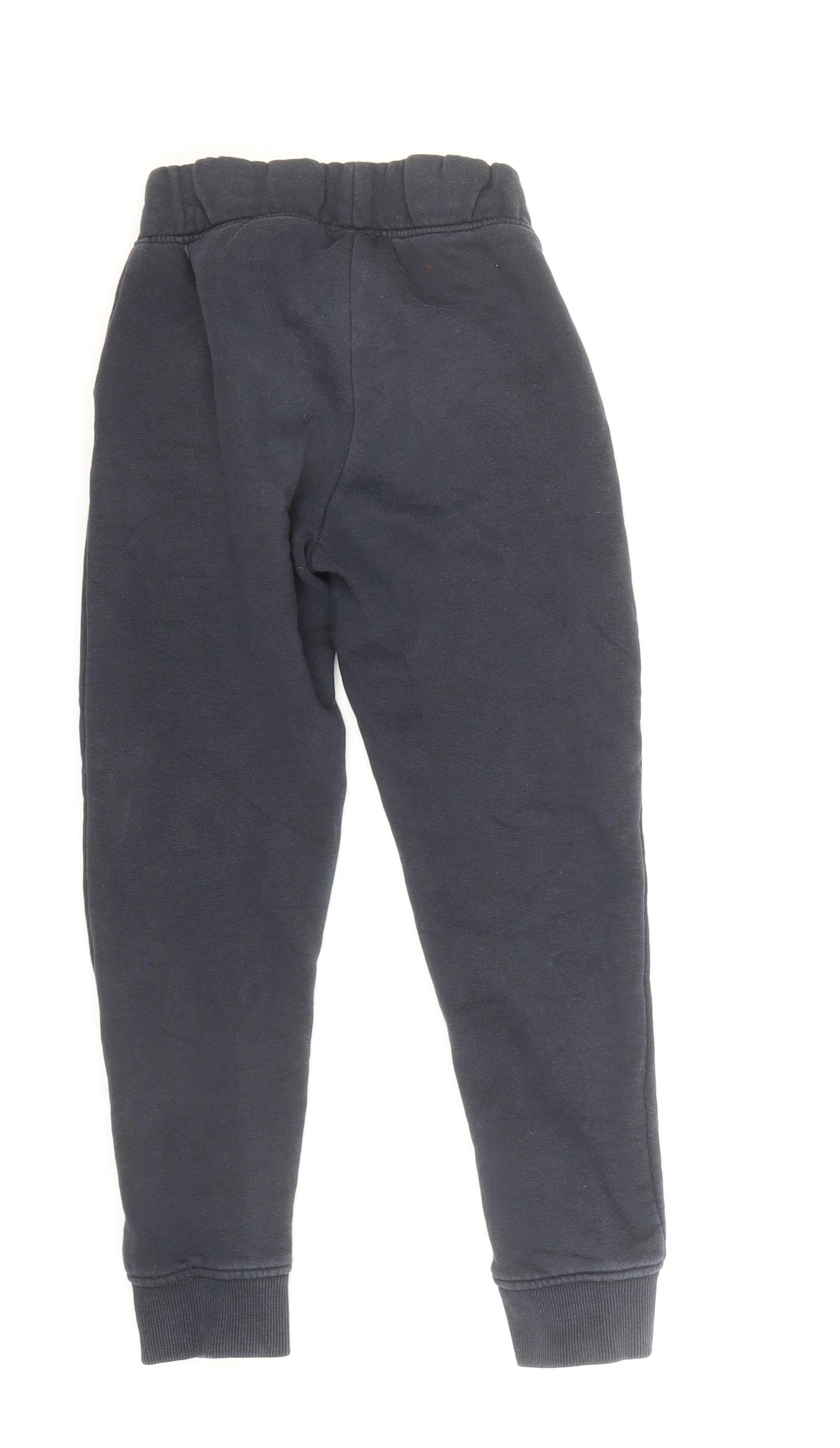 TU Boys Blue Cotton Sweatpants Trousers Size 6 Years Regular Drawstring