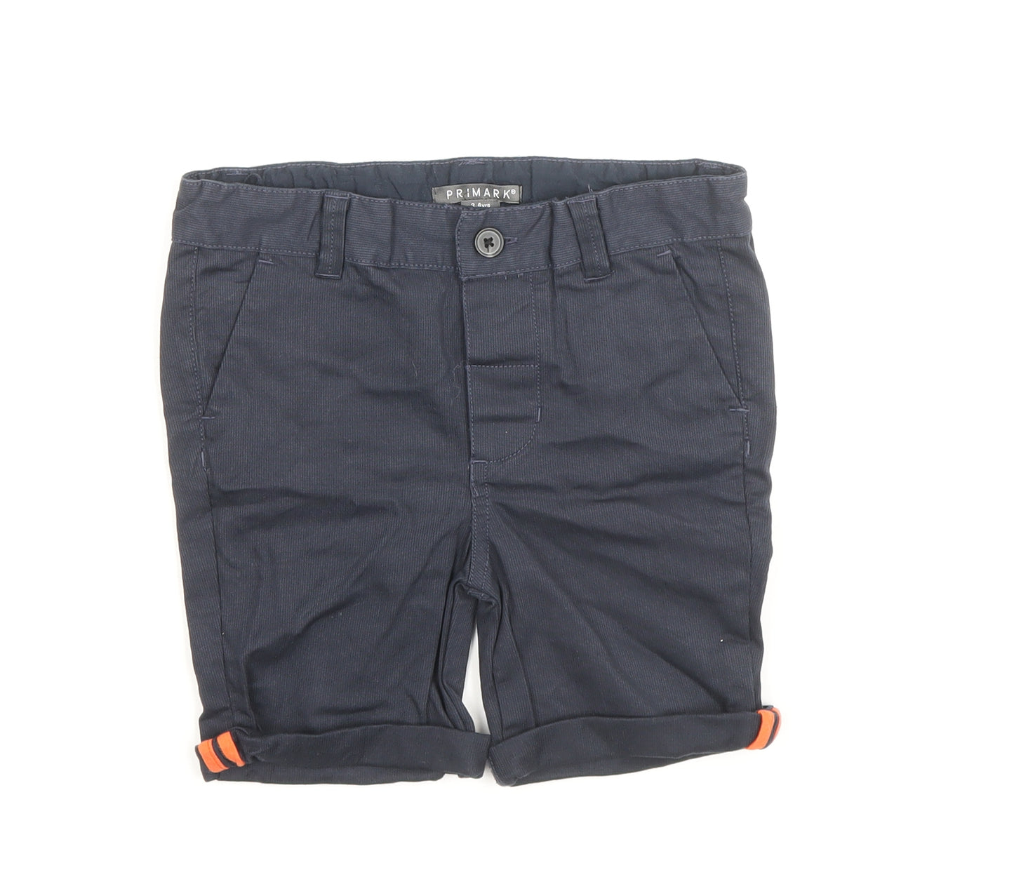 Primark# Boys Blue Cotton Bermuda Shorts Size 3-4 Years Regular Buckle