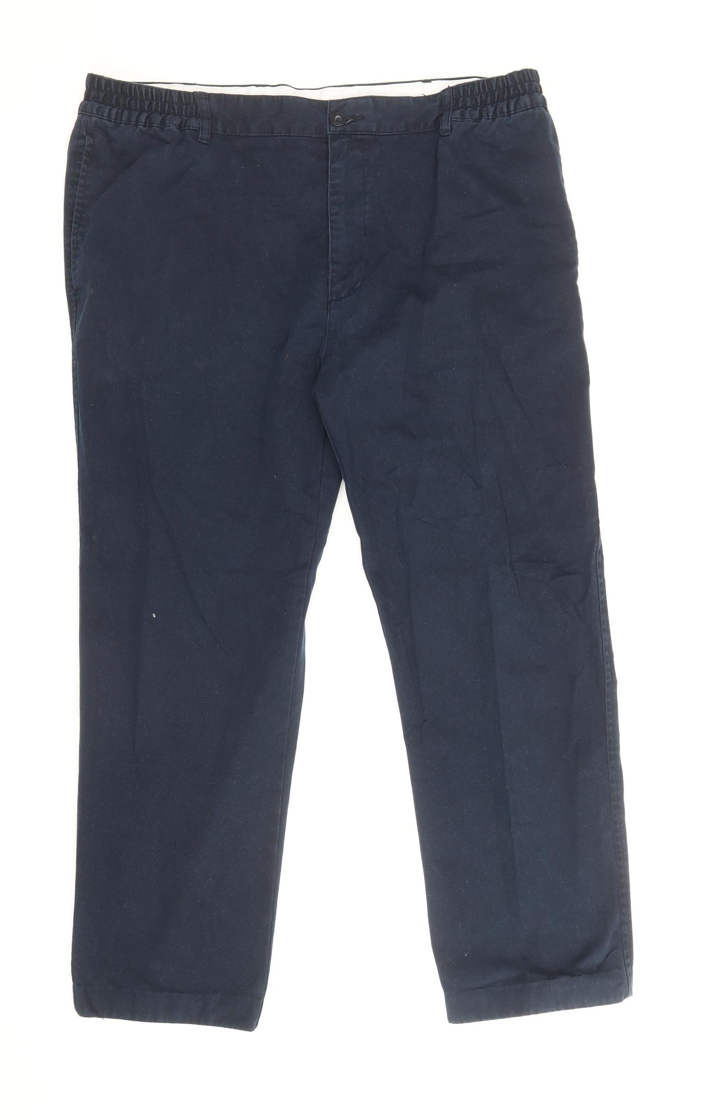 James Pringle Mens Blue Cotton Chino Trousers Size 38 in Regular Zip