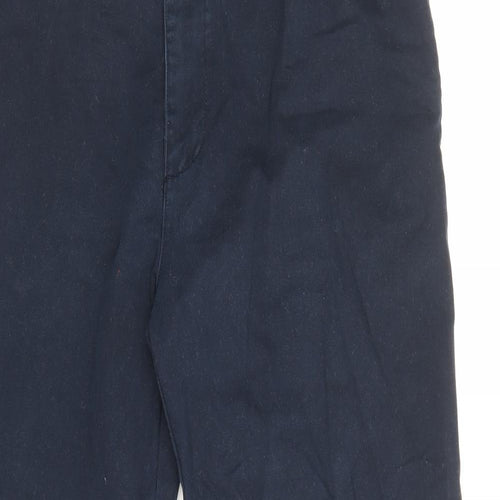 James Pringle Mens Blue Cotton Chino Trousers Size 38 in Regular Zip